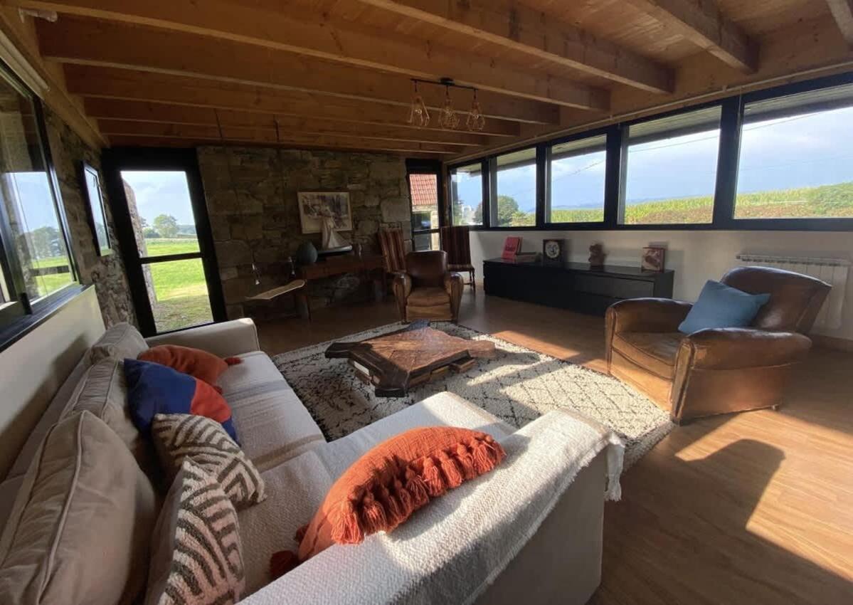Large Farmhouse With Garden And Sea View For 8 People Locquenole Exterior foto